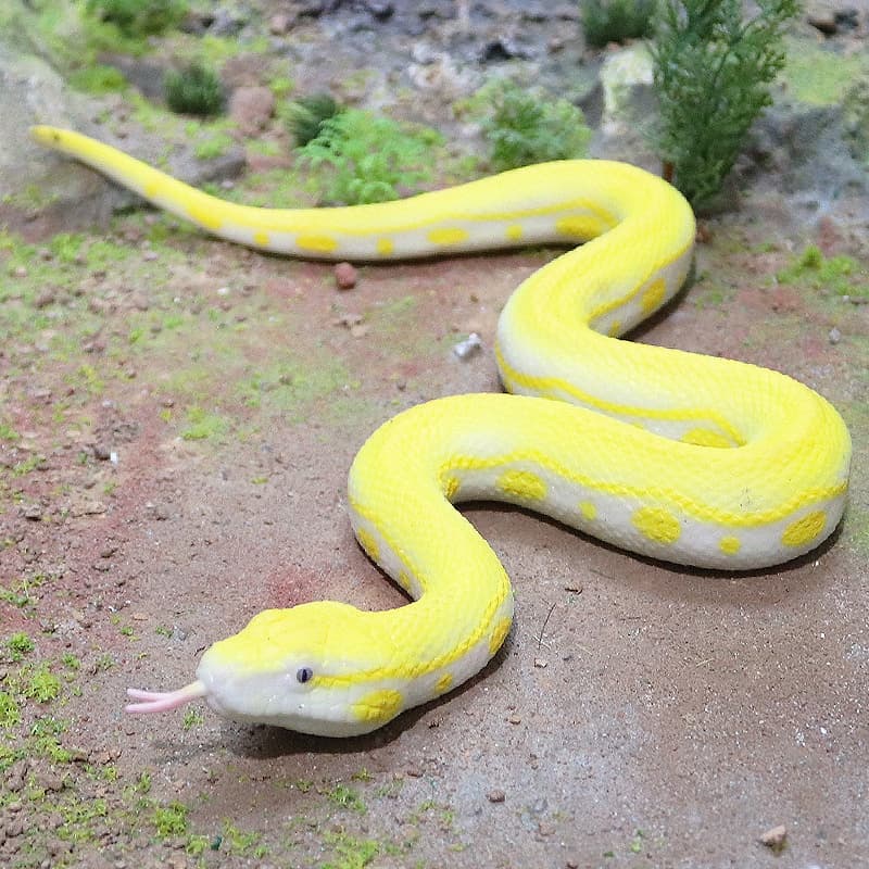 Simulação Cobra de Borracha Macia Cobra Sidewinder Golden Python Lizard Animal Modelo Halloween Tricky Toy