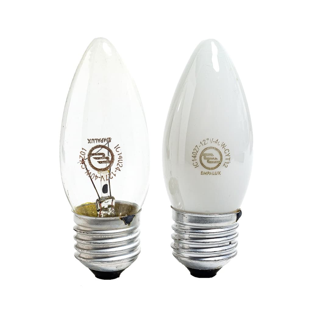 Lâmpada Vela Incandescente E27 40W 127V Empalux