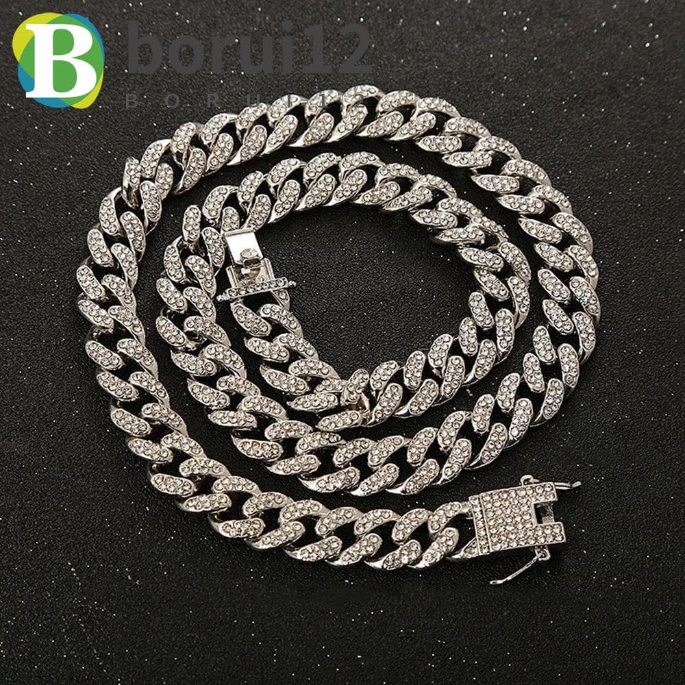 BORUIB Pet Chain Suprimentos Personalizados Rhinestone Metálicos Para Cães Acessórios De Combate Coleira De Colar