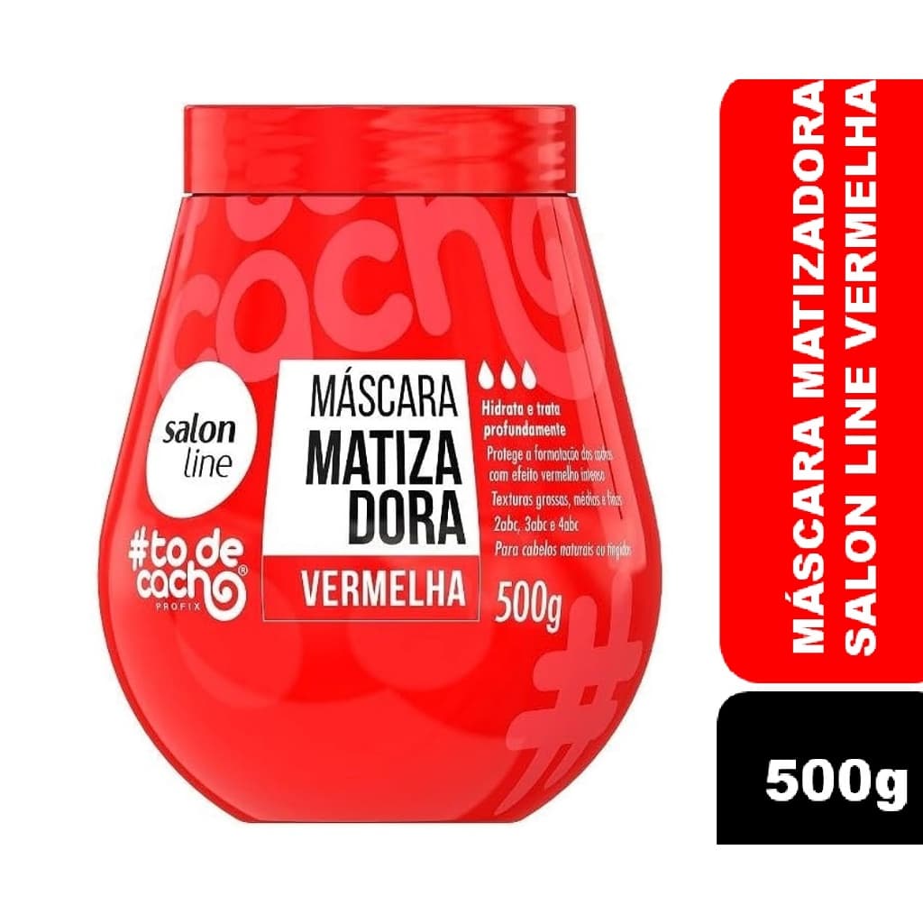 Máscara de hidratação Matizadora #todecacho Vermelhão do Poder Salon Line 500g