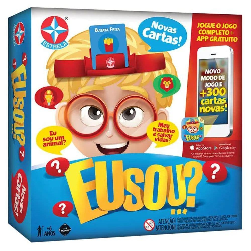 Jogo Eu Sou...?  Divertido Infantil De Adivinhações Com Aplicativo Novas Cartas E Modo De Jogo ESTRELA