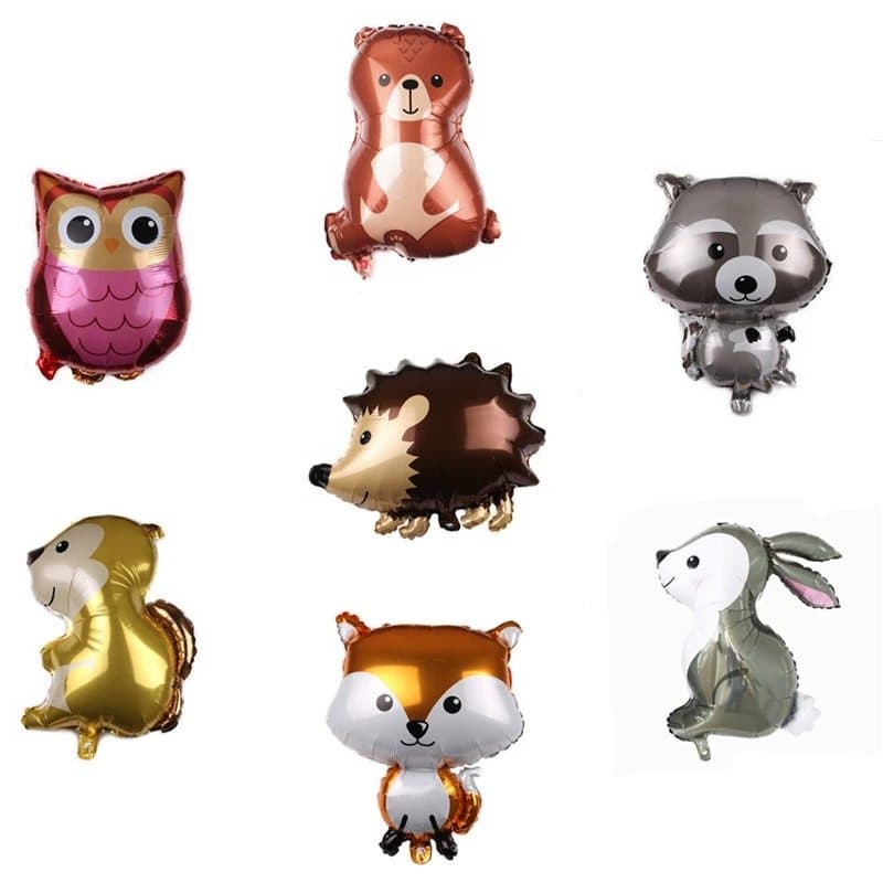 Balão de filme de alumínio em forma de Animal de desenho animado/balão de brinquedo para decoração de festa de aniversár
