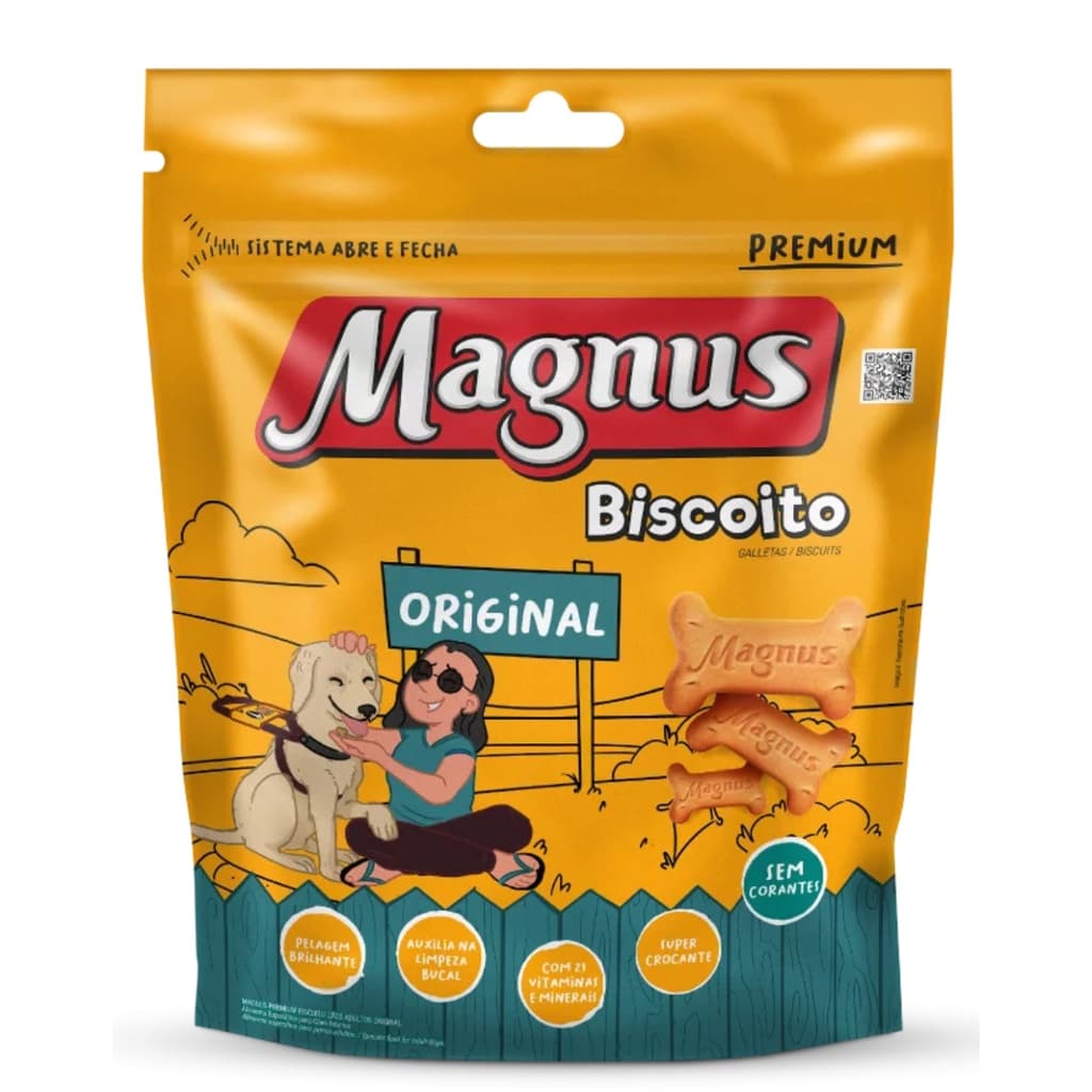 Petisco Biscoito Para Cães Cachorro Alimento Premium Magnus 400g