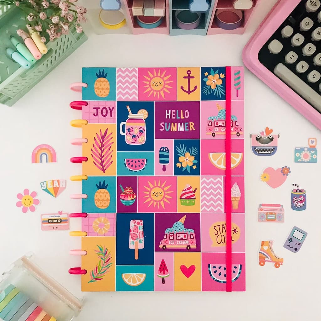 Caderno de Disco A5 | Caderno Fofo | Caderno personalizado | Agenda personalizada