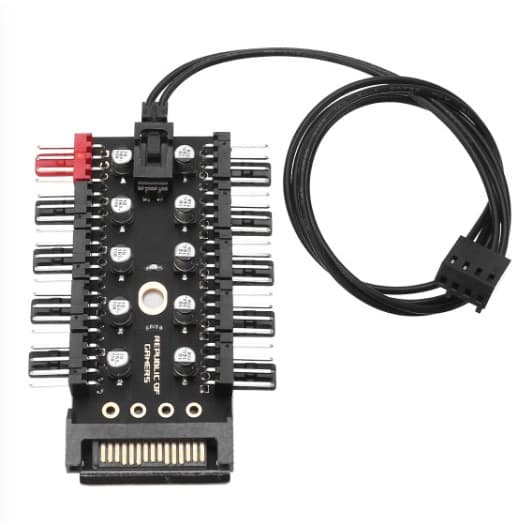 1pc 1 a 10 4pin hub para ventiladores de refrigeração 12v