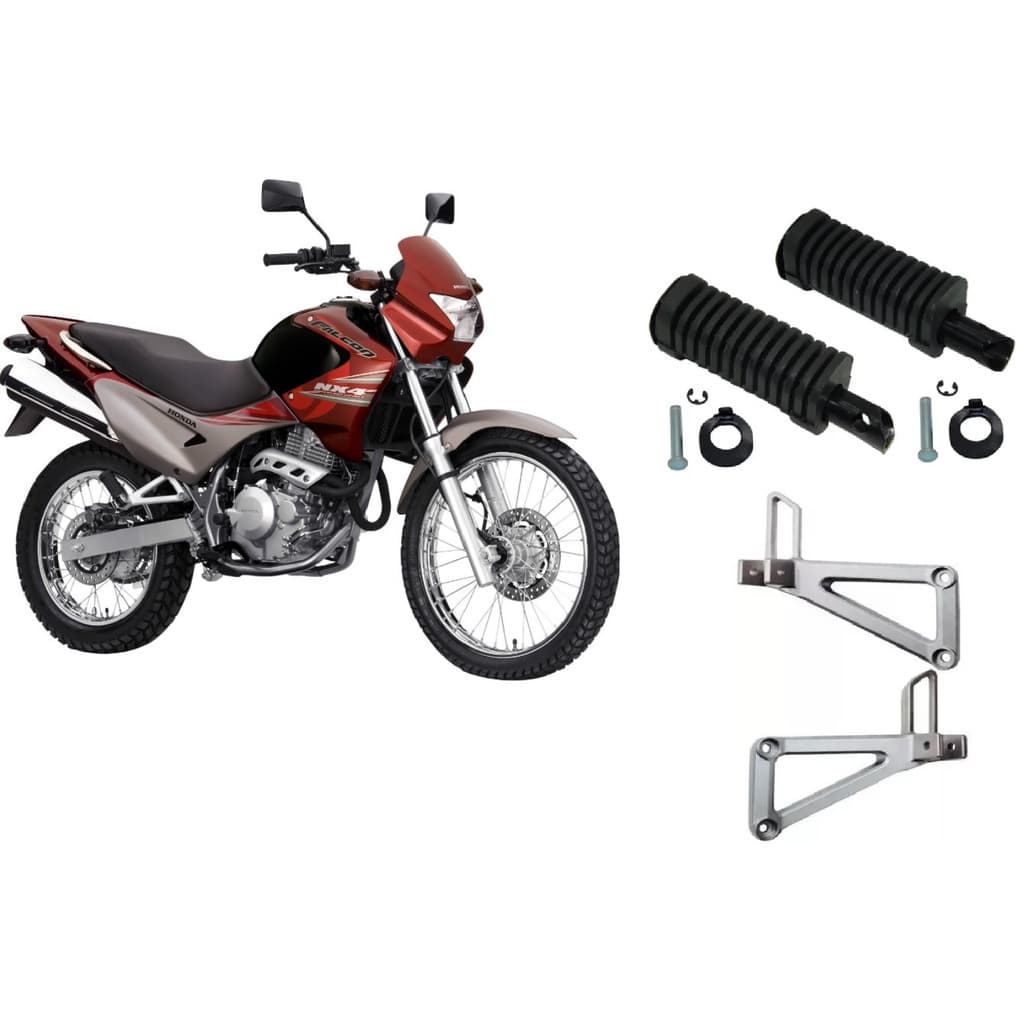kit par de bacalhau suporte pedaleira+par de pedaleiras honda nx400 falcon