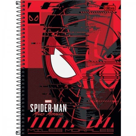 Caderno C/D 10 Materias Homem Aranha Spider Gamer 160 Folhas Tilibra Capa Sortida