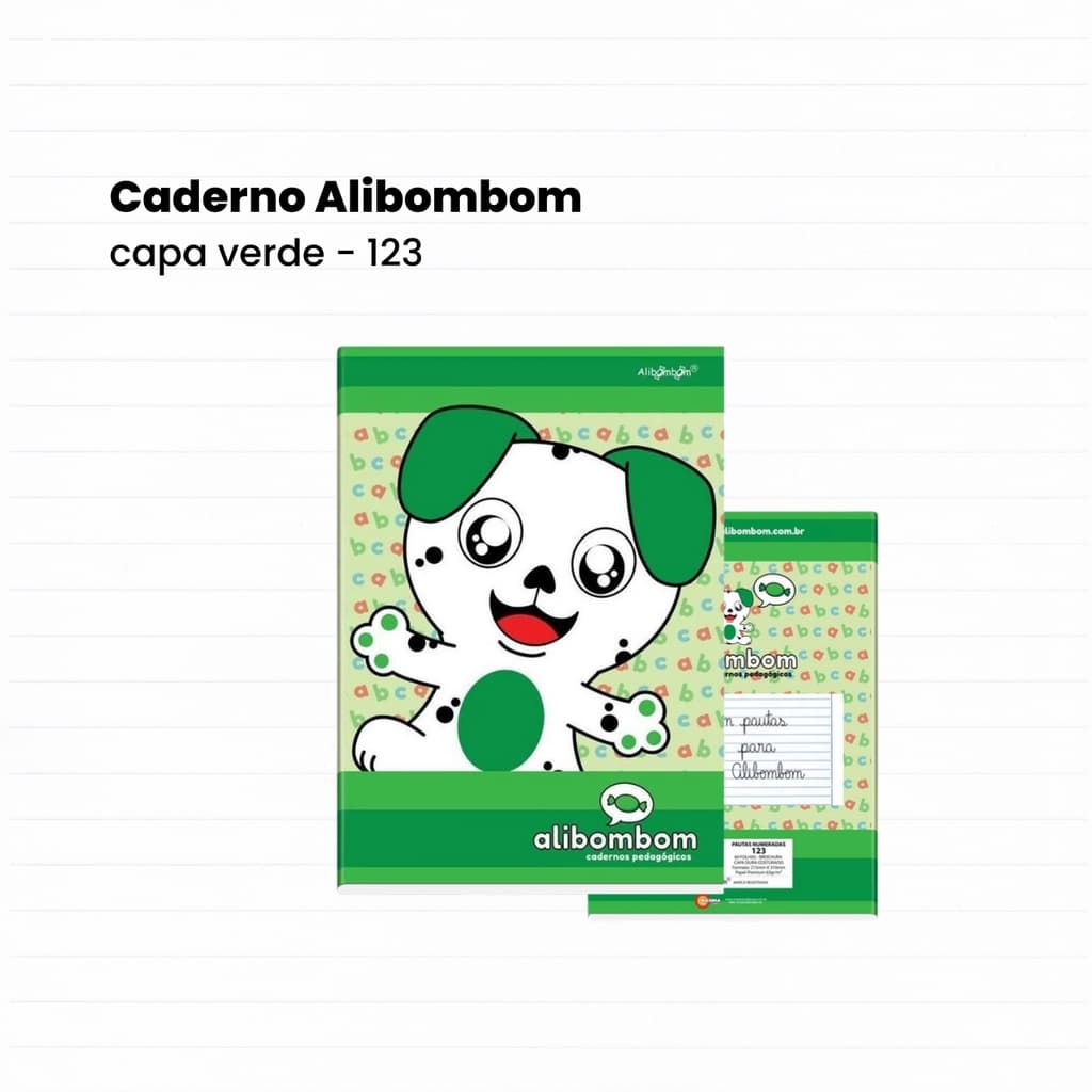 Caderno Brochurão Flexivel C/pauta Alibombom 60 Folhas C/nf