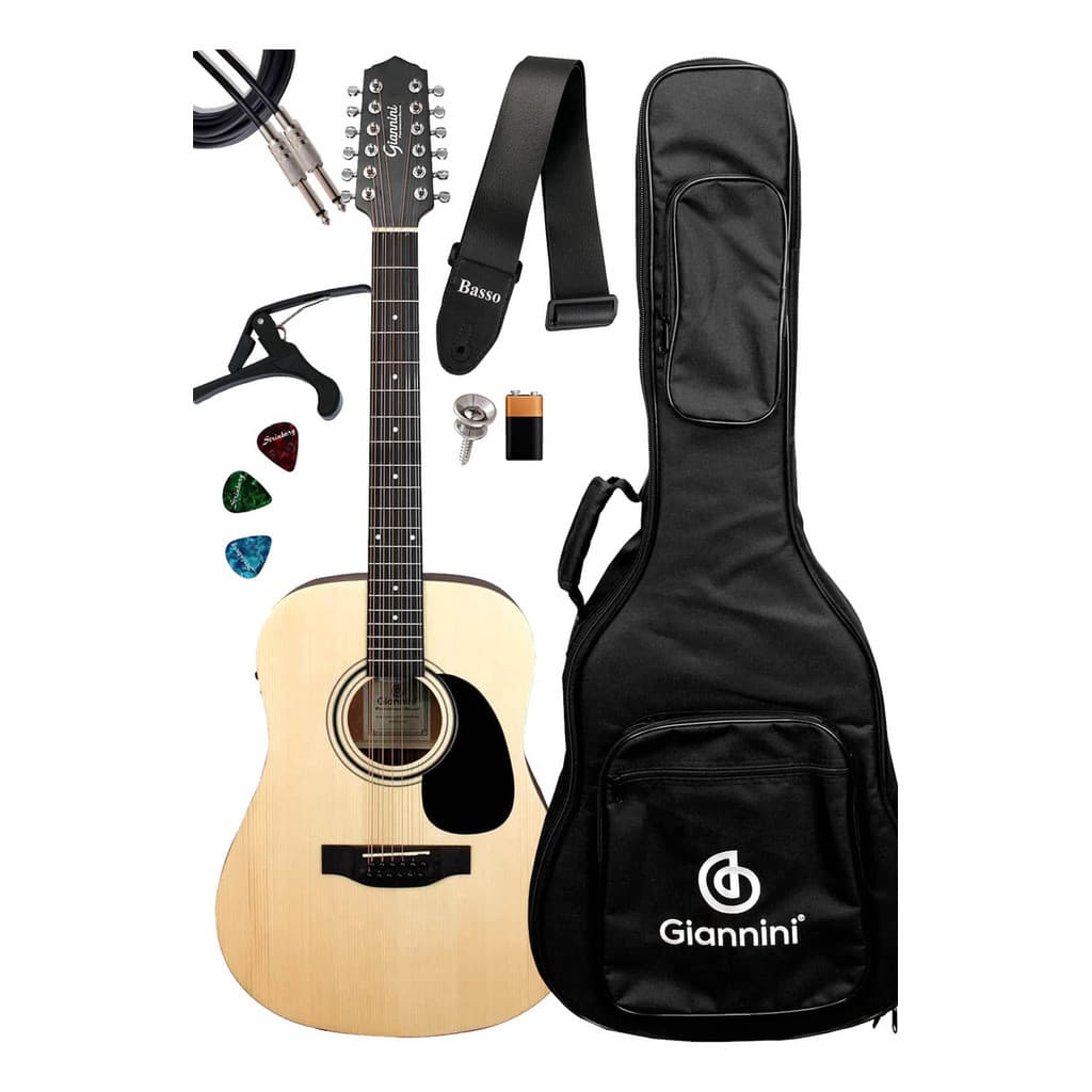 Violao Giannini Aco D12 Dlx Eq Ns 12c C/ Bag E Correia