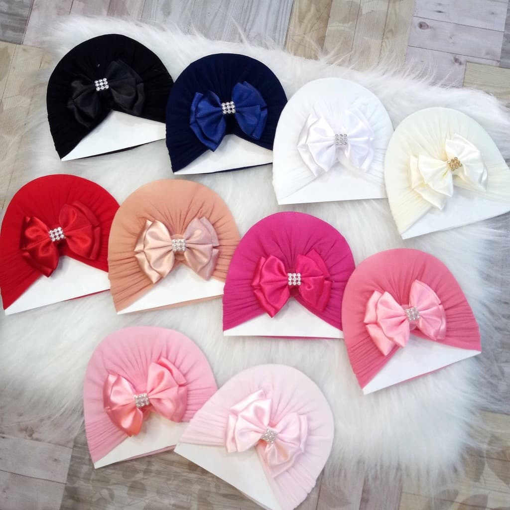 Turbante Infantil com Laço para Bebê