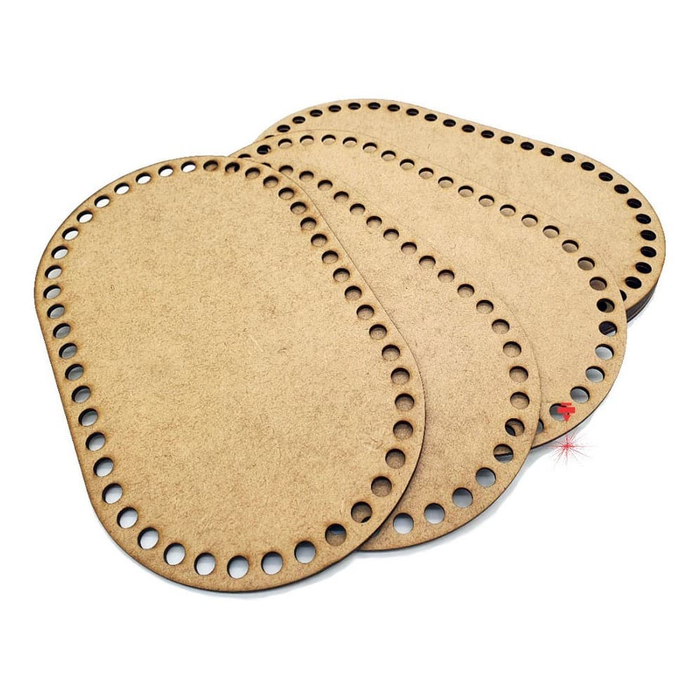20 Base Mdf Cru Crochê Berço Boneca Fio De Malha 20x30cm