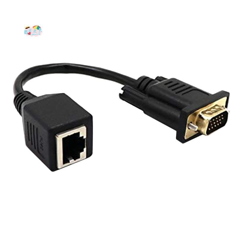 Adaptador VGA Para RJ45 Cabo De Rede Conector Monitor Extensor