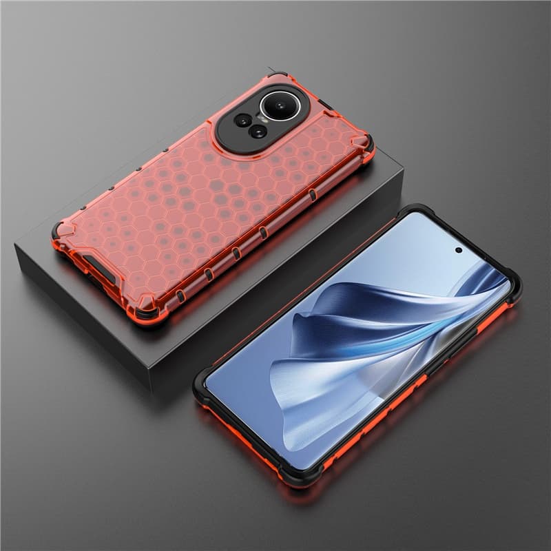 Capa protetora de Airbag Reno 10 Pro Plus 5G 2023 Silicone de Luxo Adequado para Proteção Transparente do Favo de Mel 10Pro