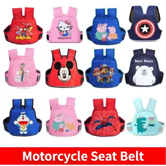 Cinto de segurança de motocicleta infantil ajustável para evitar a queda da motocicleta do bebê BWDK