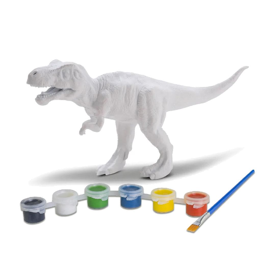 Dinossauro Para Colorir Com Ki Pintura 6 Tintas Guache e Pincel