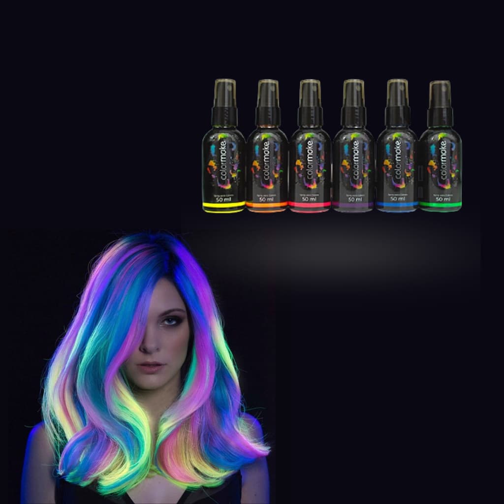 Spray Neon Para Colorir Cabelo Temporário Colormake