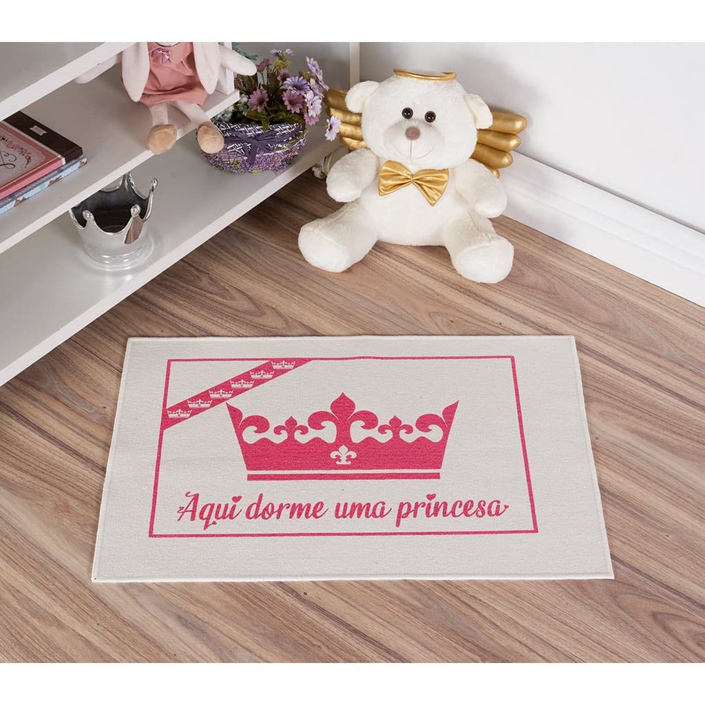 Tapete Infantil Natural Princesa Pink 45X70CM