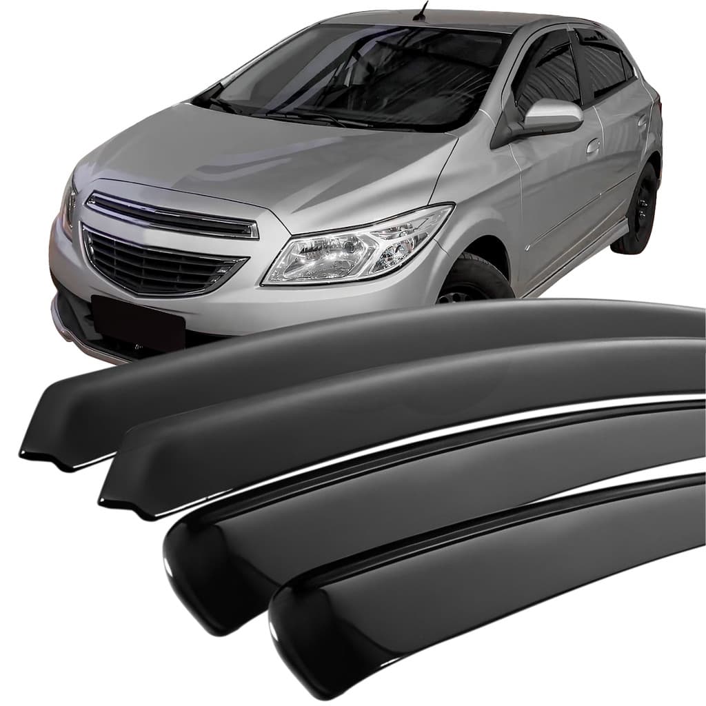 Calha de Chuva Defletor Fume GM Onix Prisma LT LTZ 2012 2013 14 à 2019 4 Porta