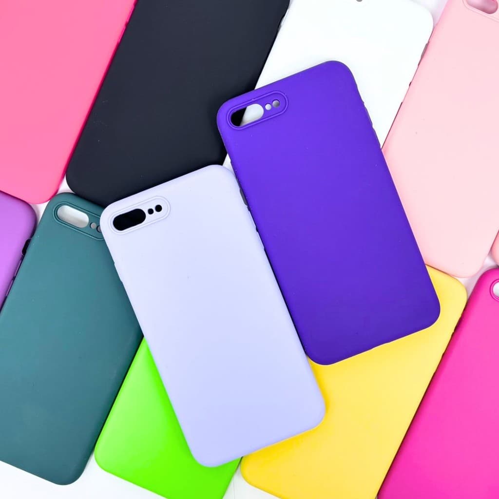 Capa Capinha iPhone 7/8 Plus Aveludada Silicone Coloridas