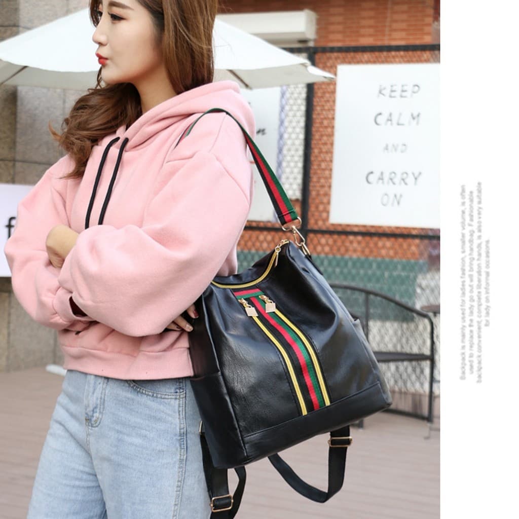 bolsa mochila Portátil de PU da moda feminina Antifurto e à prova d'água