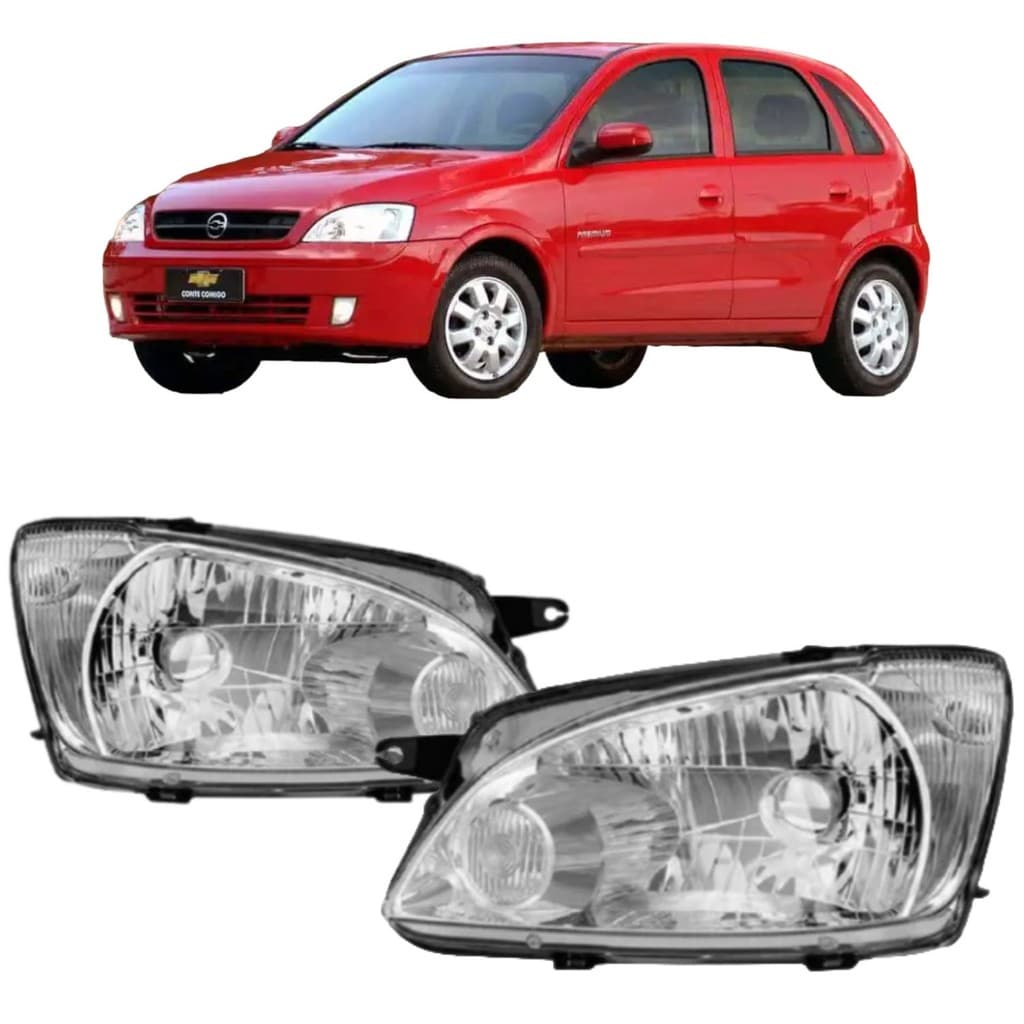 Par farol corsa classic cromado 2011 a 2016