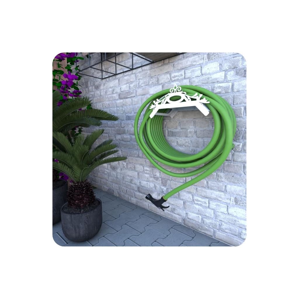 Suporte Enrolador De Mangueira De Jardim F.Classic Branco