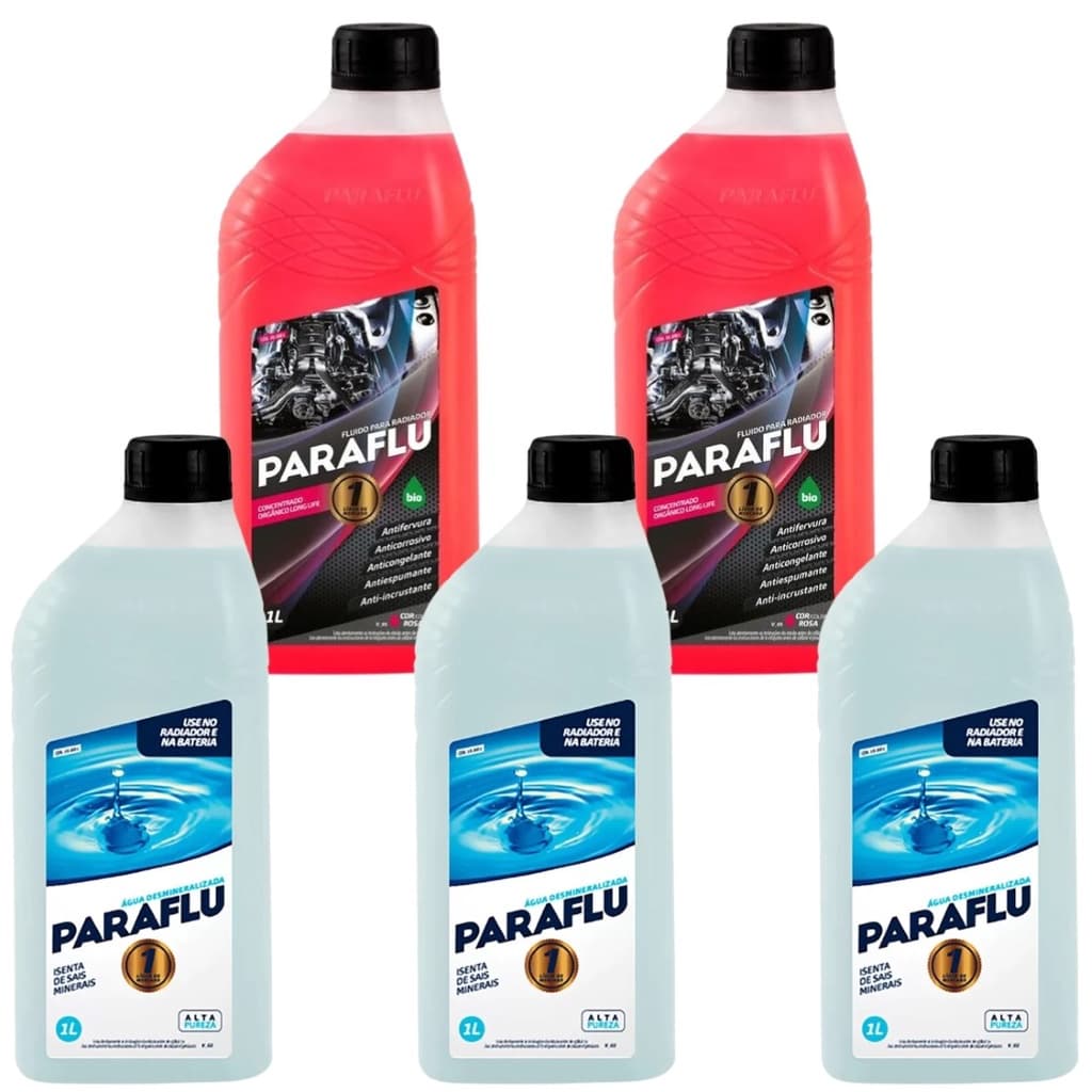 Kit 2 Aditivos Radiador Arrefecimento Paraflu + 03 Águas
