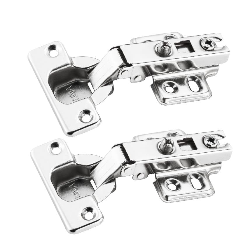02 Dobradiças Reta Pressão 35mm Armários Guarda-Roupas