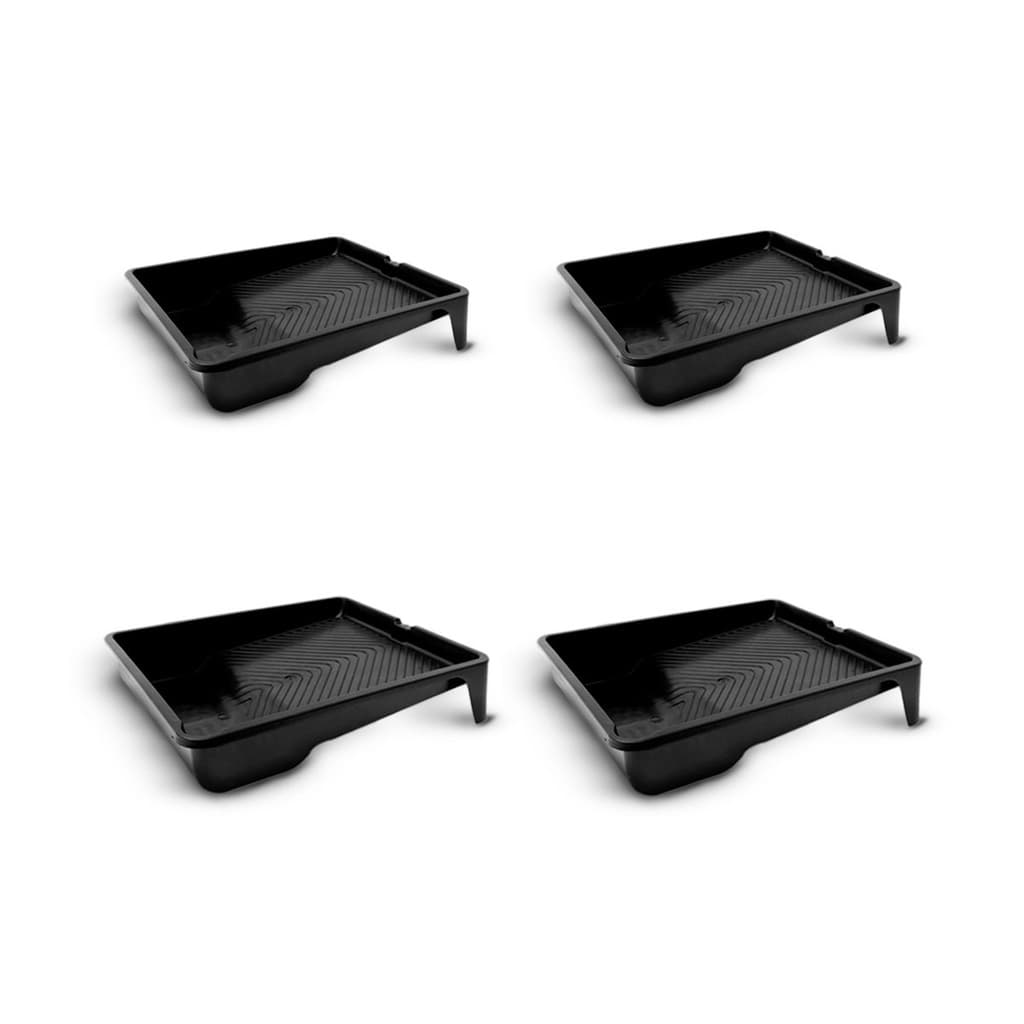 Kit 4 Bandeja Pintura Grande Preta 37cm x 30cm - Gerplast
