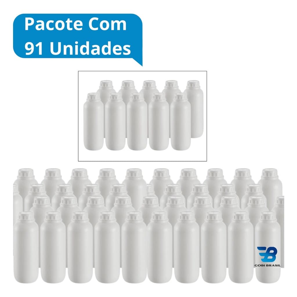 Pacote 91 Un Galão 1 Litro Bombona Boca Larga Agro Embalagem