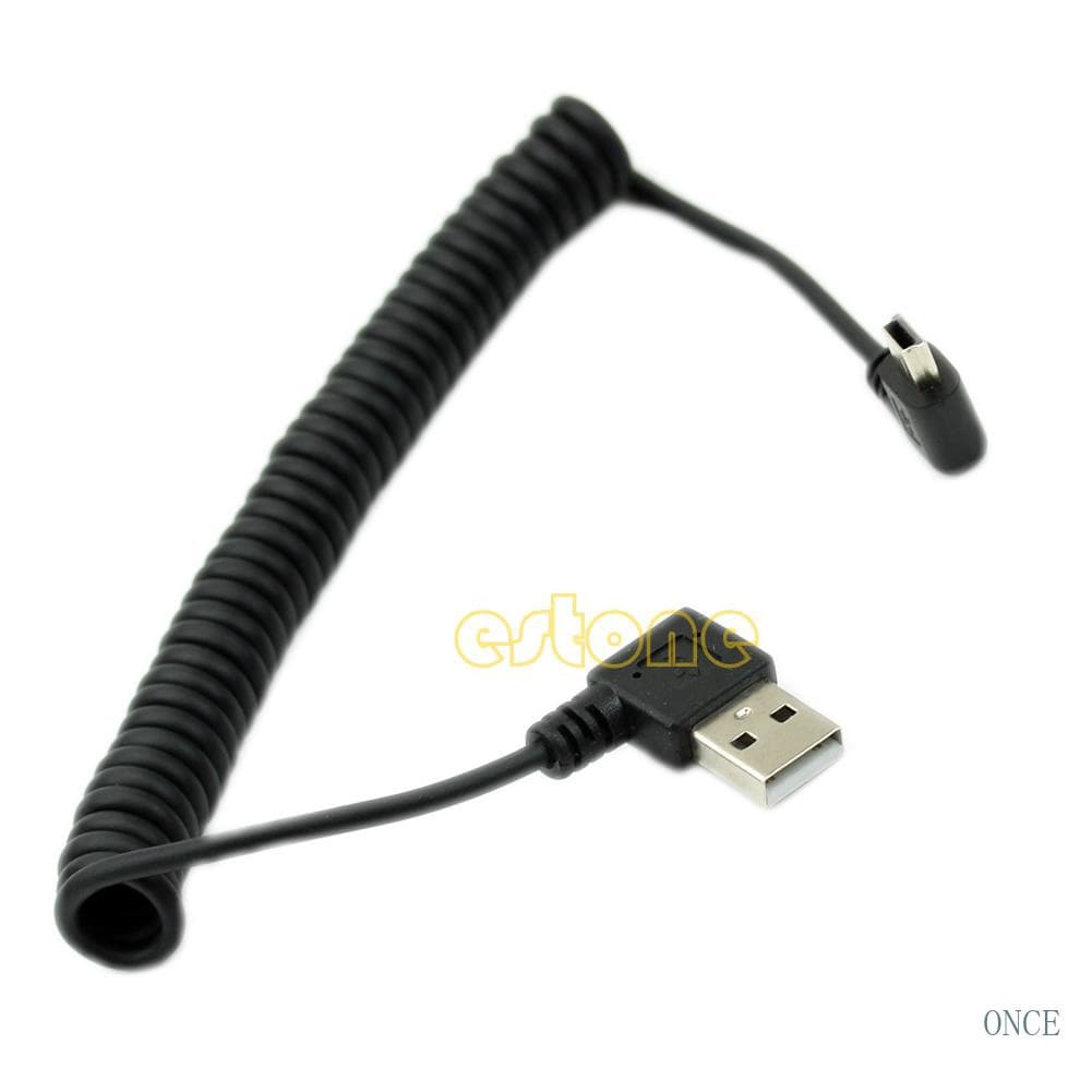 USB 2.0 left Angle 90 Degree A Male to Left Angle B 5p Male Spring Cable