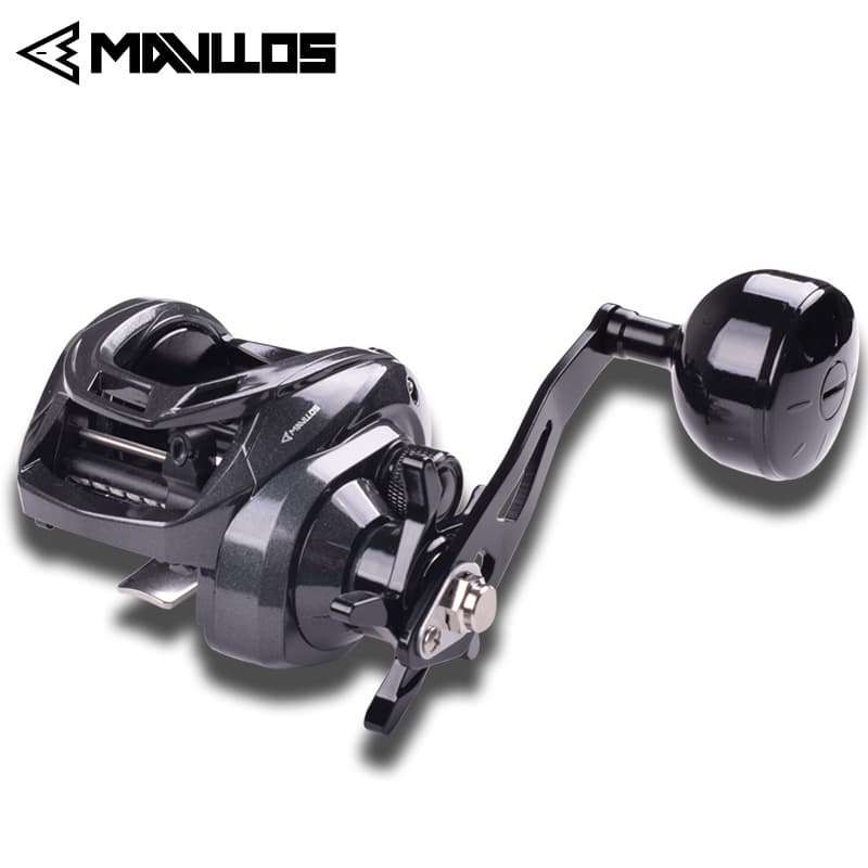 Carretel Mavllos Decrk Ultraleve Água Salgada Manivela Única Freio 15KG 6.4:1