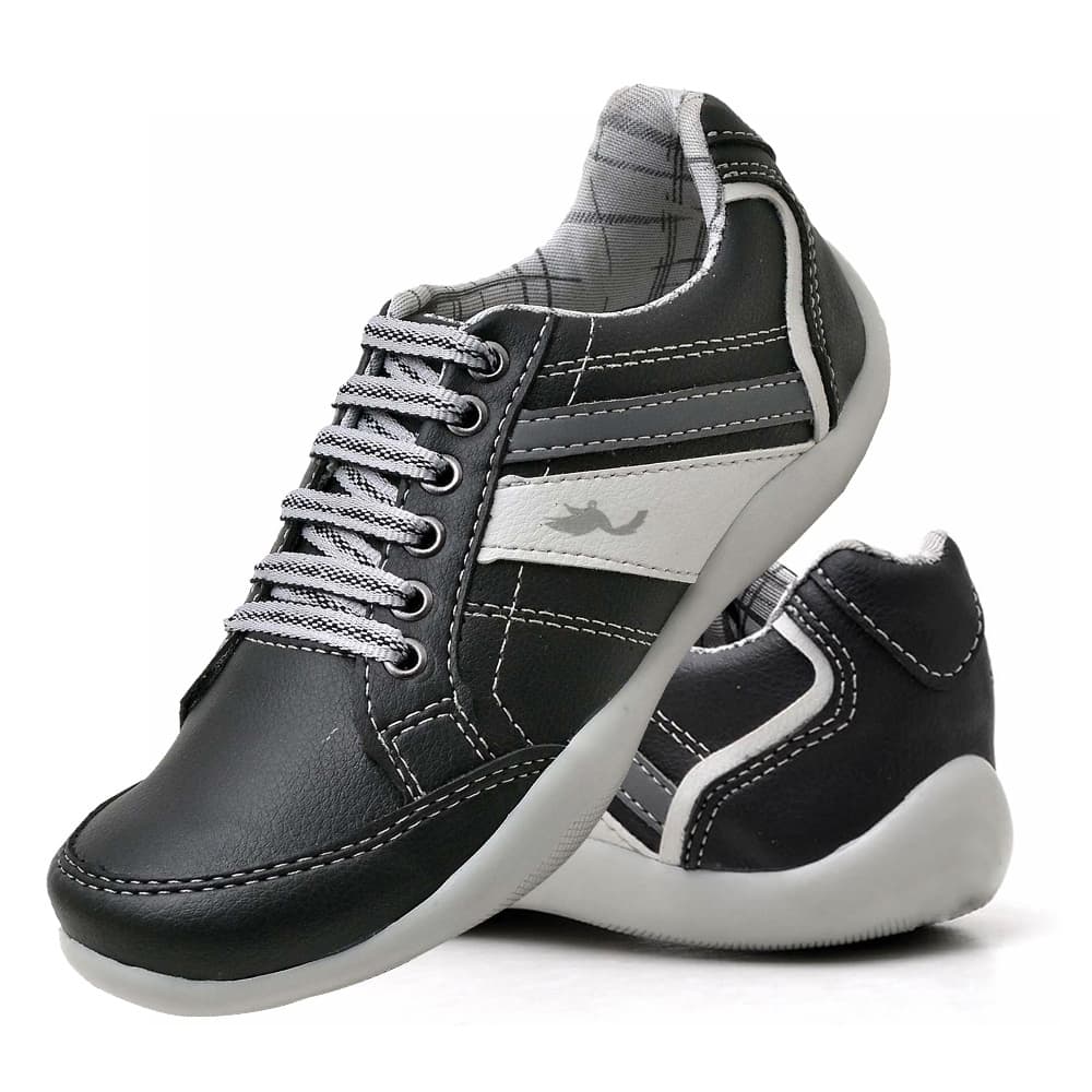 Tenis Sapatenis Conforto Menino Moda Casual Infantil Cadarço Para Passeio