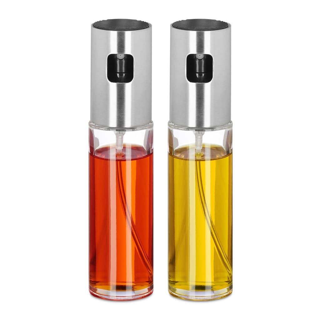 Kit 2pcs Spray Porta Azeite/vinagre Aço Inox Sem Desperdício