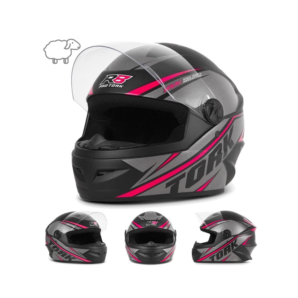 Capacete Fechado Pro Tork R8 Liberty Feminino Masculino moto Viseira Escura Fumê ou Viseira Cristal