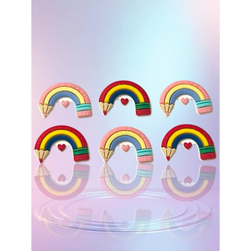 Aplique Emborrachado Infantil Escolar Lapis Curvafo Laços Tiaras Prendedores Artesanato DIY