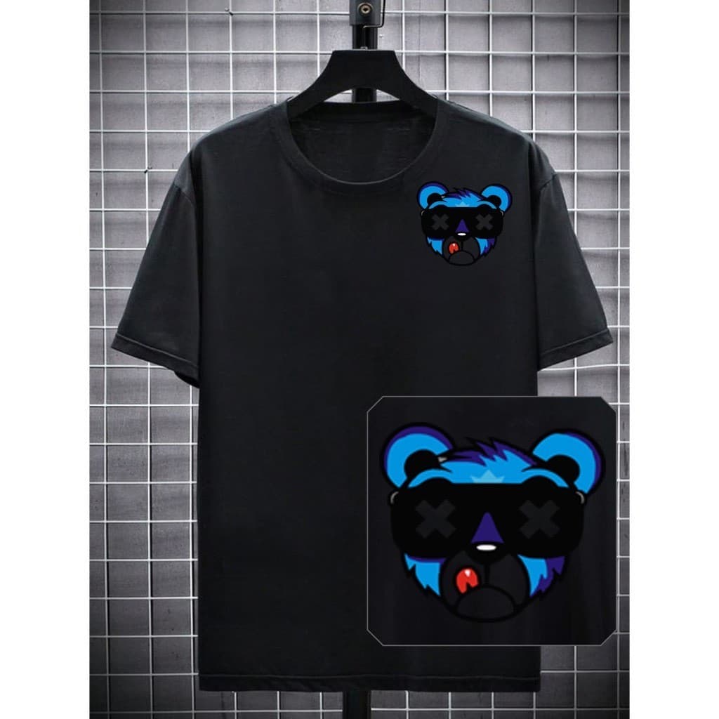 Camisa Camiseta Masculina Basica Blusa Streetwear 100% algodão Blue Bear