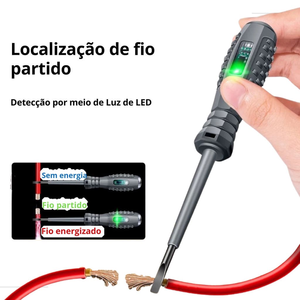 Detector de Tensão de Rede Elétrica com Luz de Led para Medição Energia