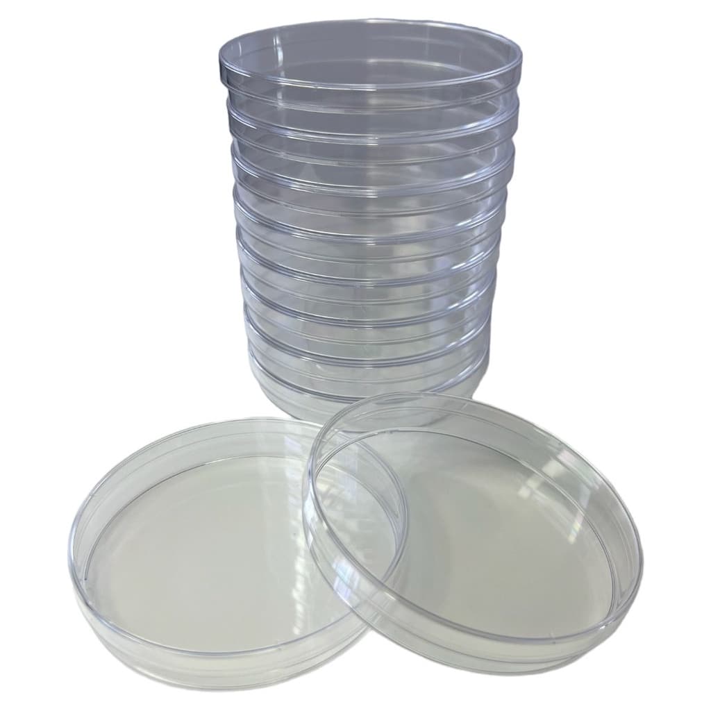 Placa de Petri Descartável Estéril 90x15mm Kit 10 Unidades Para Laboratório