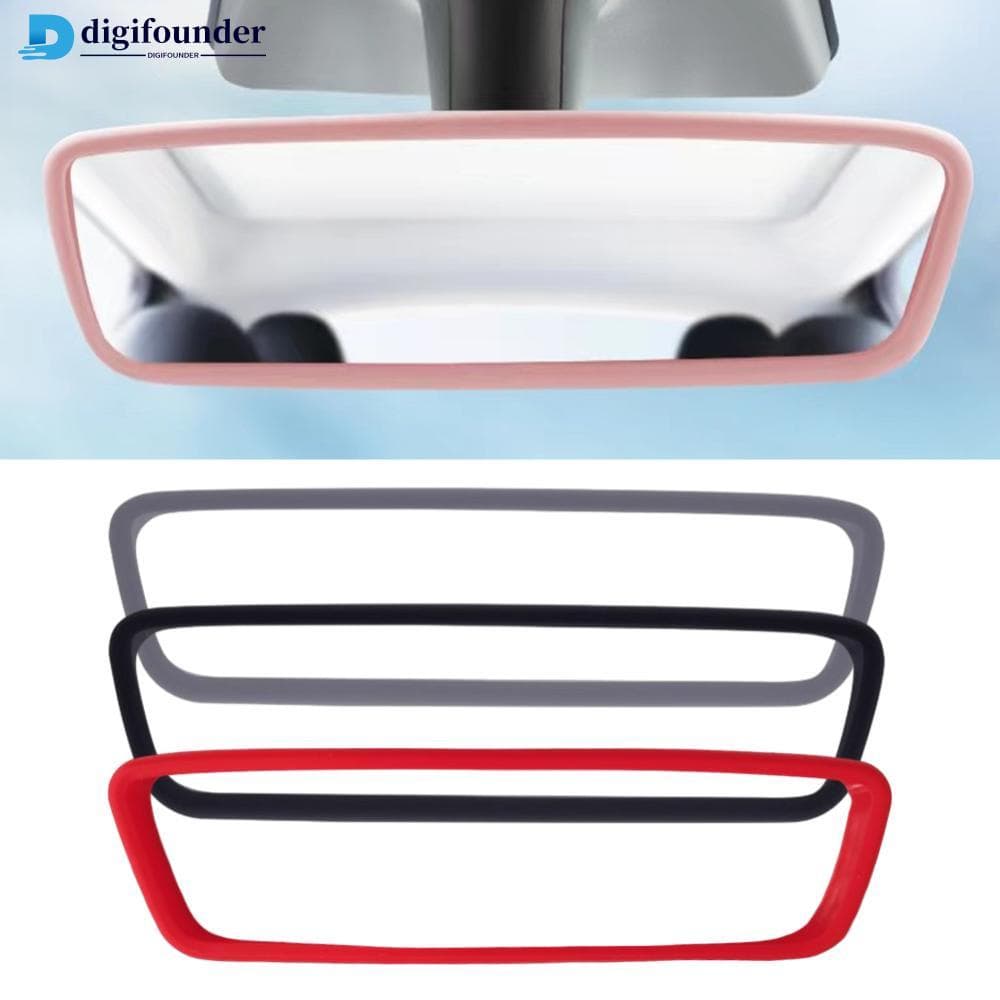 DIGIFOUNDER Capa de Silicone Protetora para Retrovisor Interno com Moldura e Proteção de Tela, Tesla Model 3/Y 2020-2023