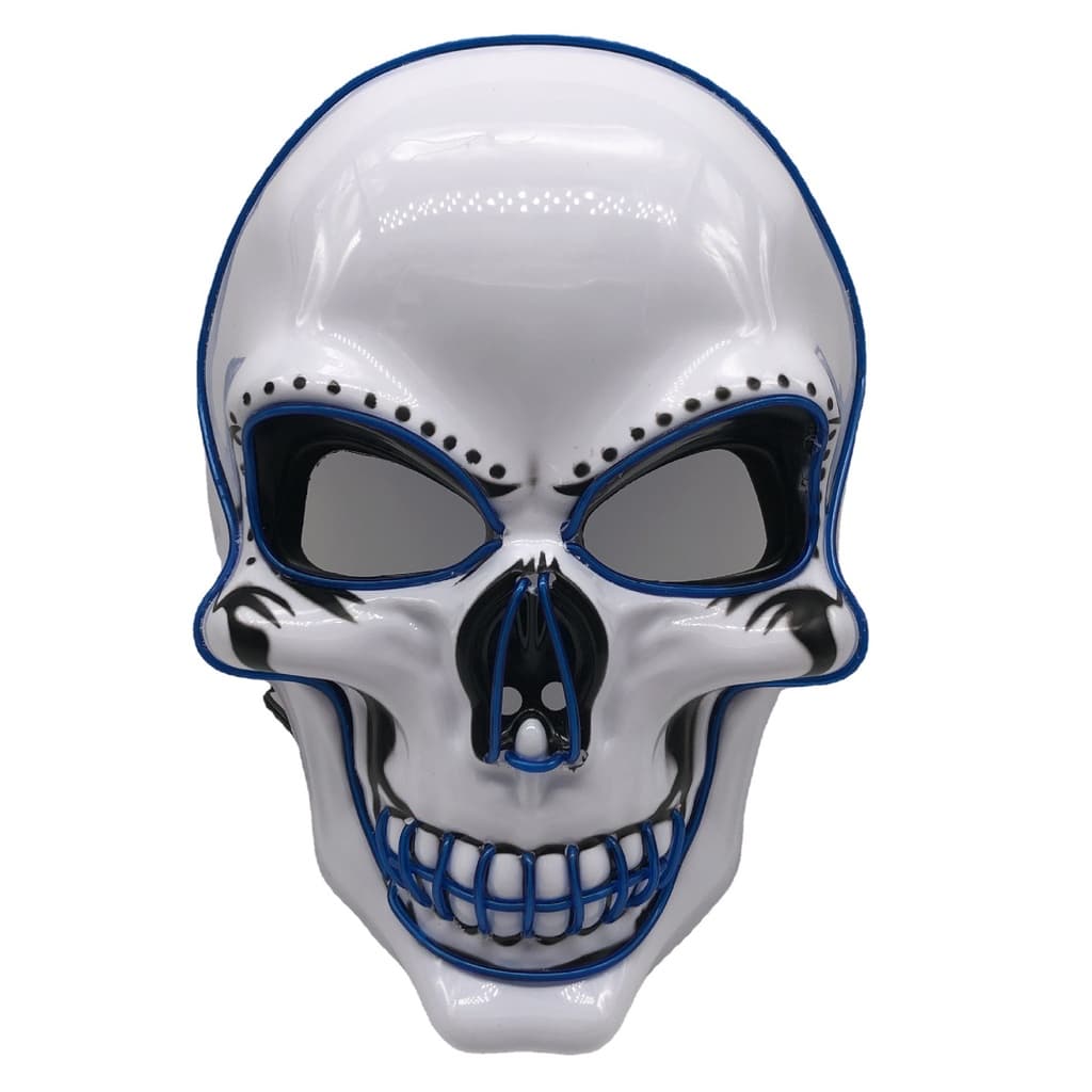 Halloween Crânio LED Máscara Luminosa Luz Fria Atmosfera Palco Desempenho Adereços