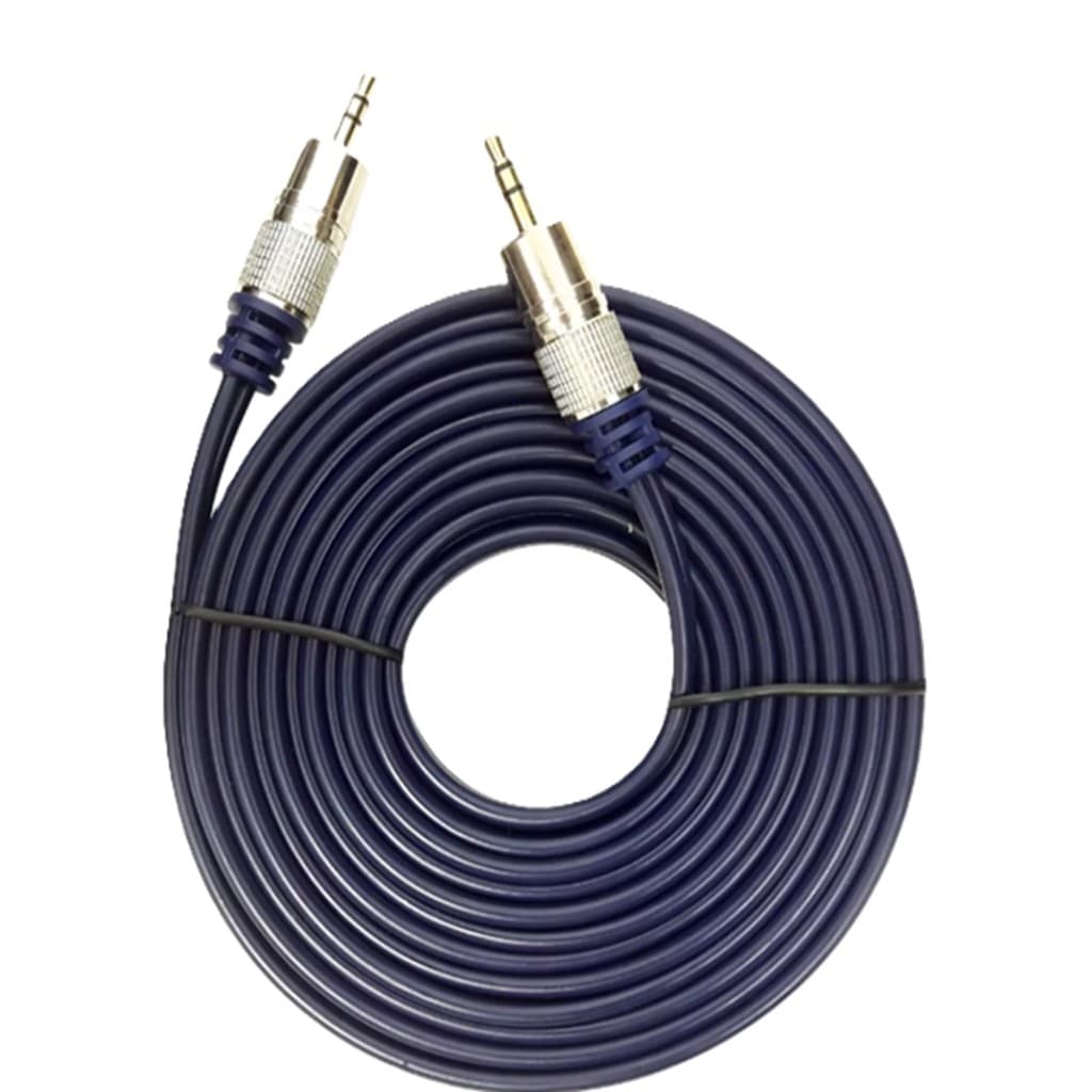 Cabo P2 + P2 STEREO Metal Profissional - Cabo Azul - 3m de Alta Qualidade