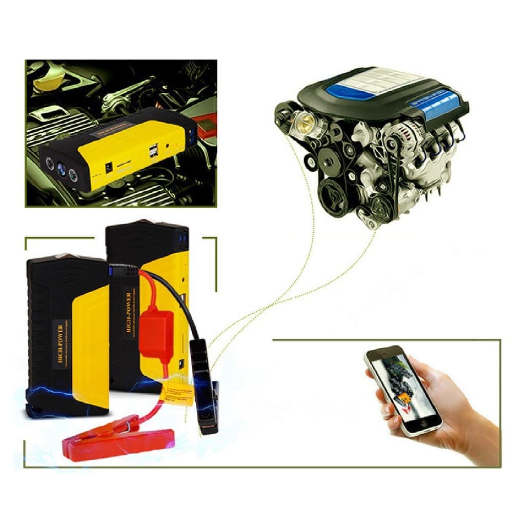 Carregador De Bateria Auxiliar Partida Ignição Rápida Carro Moto 12v Portátil Automotivo Emergência