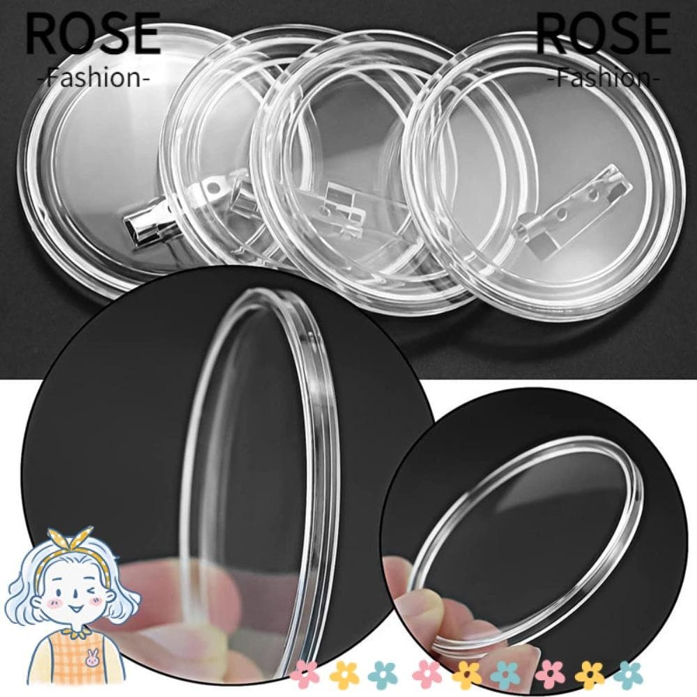 ROSEGOODS 20 Peças De Emblemas De Botão DIY , Emblema Acrílico De Alta Transparência Para Pintura Broche Redondo Feito À