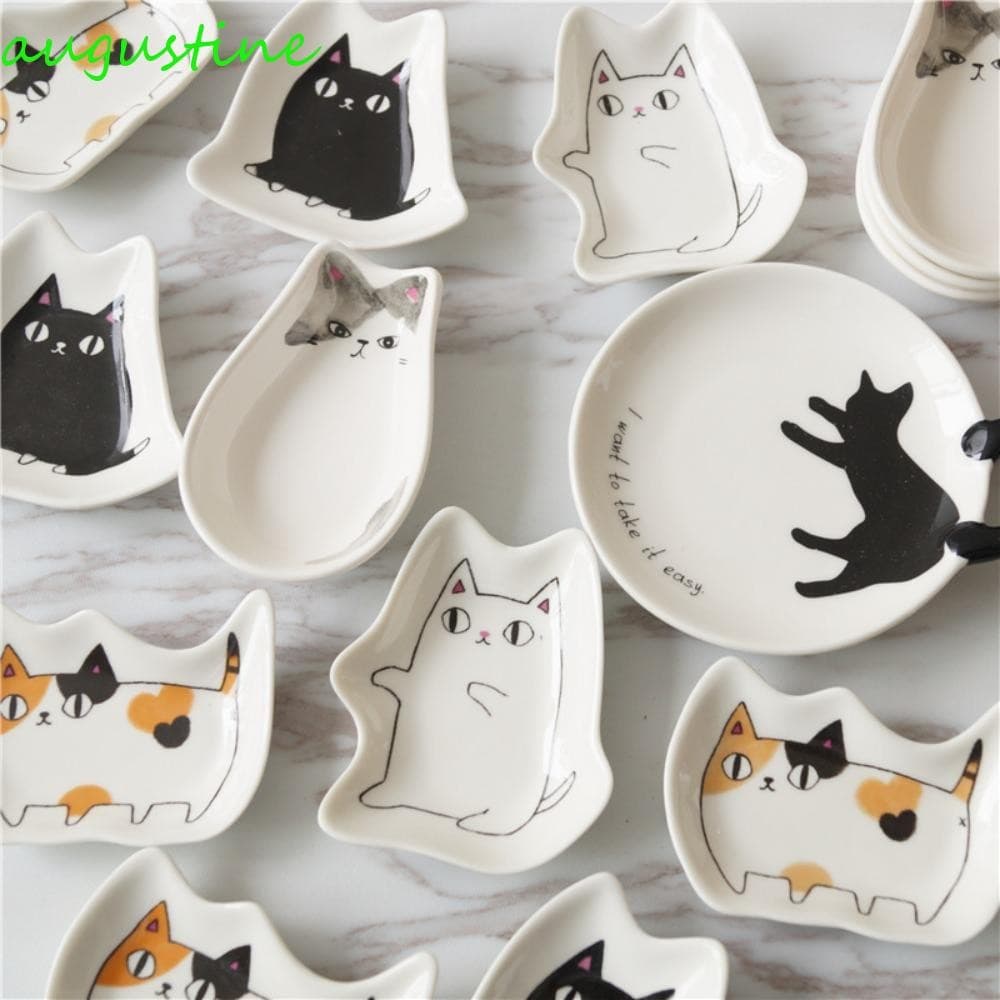 AUGUSTINE Sobremesa Prato Cozinha Talheres Acessórios Pequena Mostarda Gatinho Em Forma De Tempero Decorativo