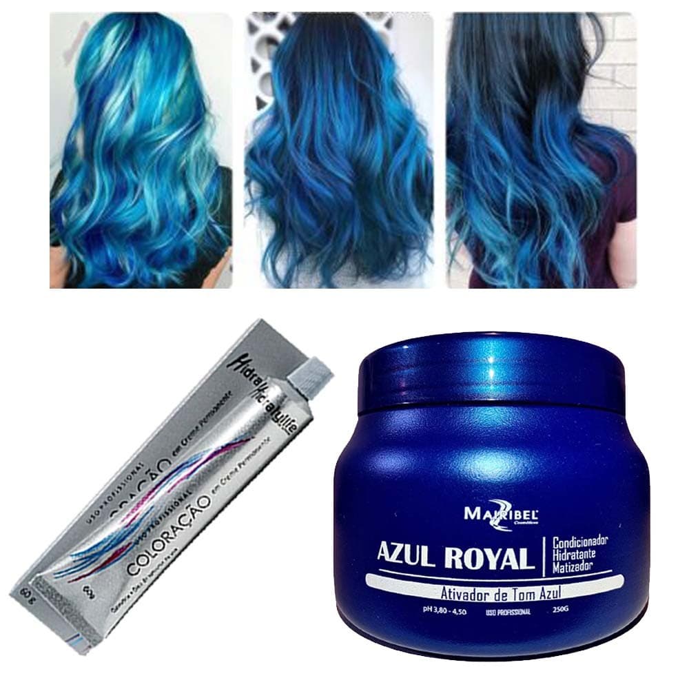 Kit Azul Royal 01 Mascara 250g e 01 Coloração Mairibel