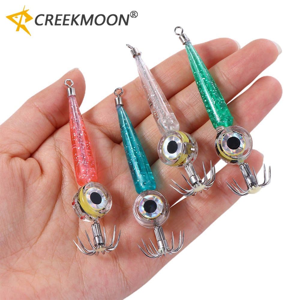 LED Atrai As Iscas De Pesca Em Mar Profundo Lula De Choco Luminoso Brilhante Ferramenta De Anzol Para A Marítima