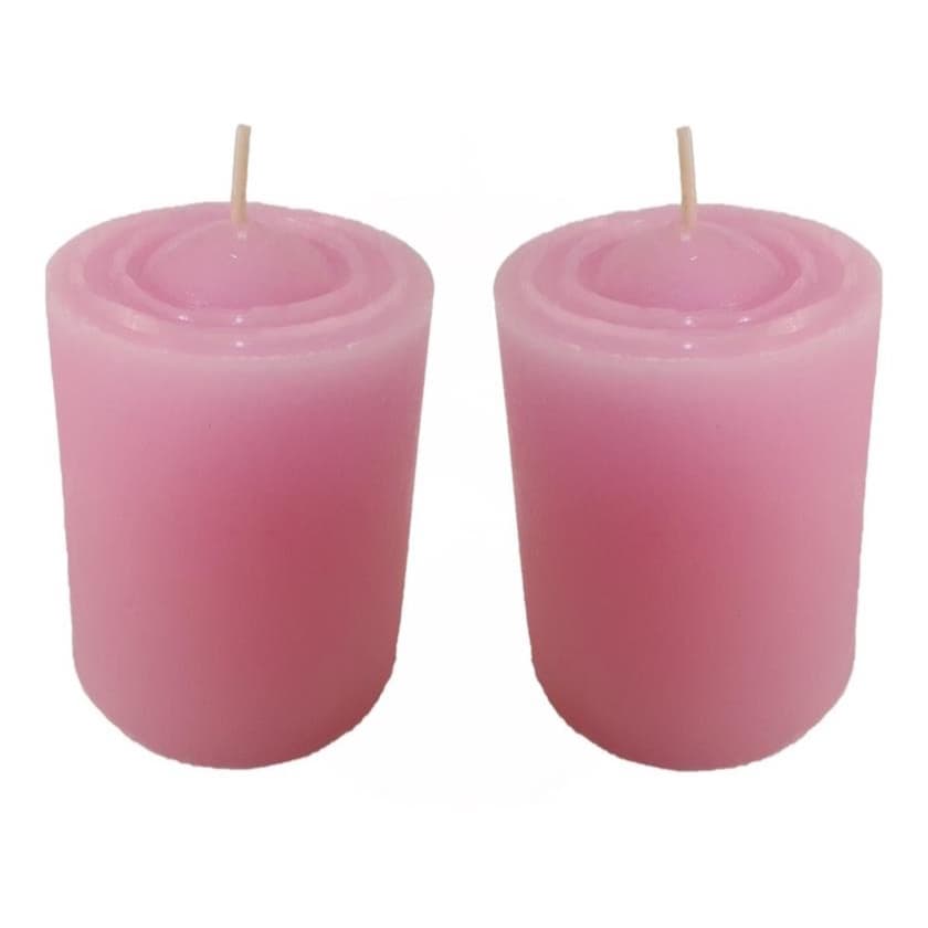 Kit 2 Velas Decorativas Aromatica De Rosa