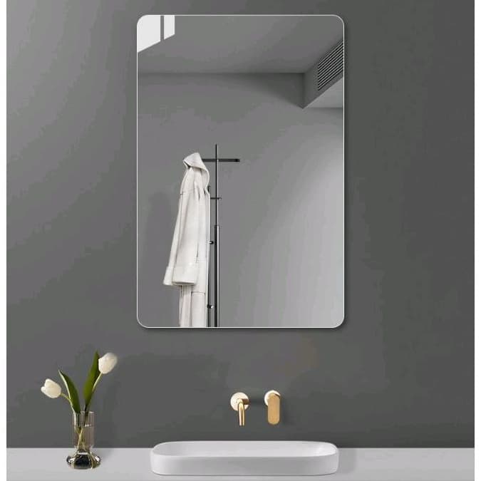 Espelho Decorativo Multiuso Retangular Pendurador Para Quarto Sala Banheiro 50X60