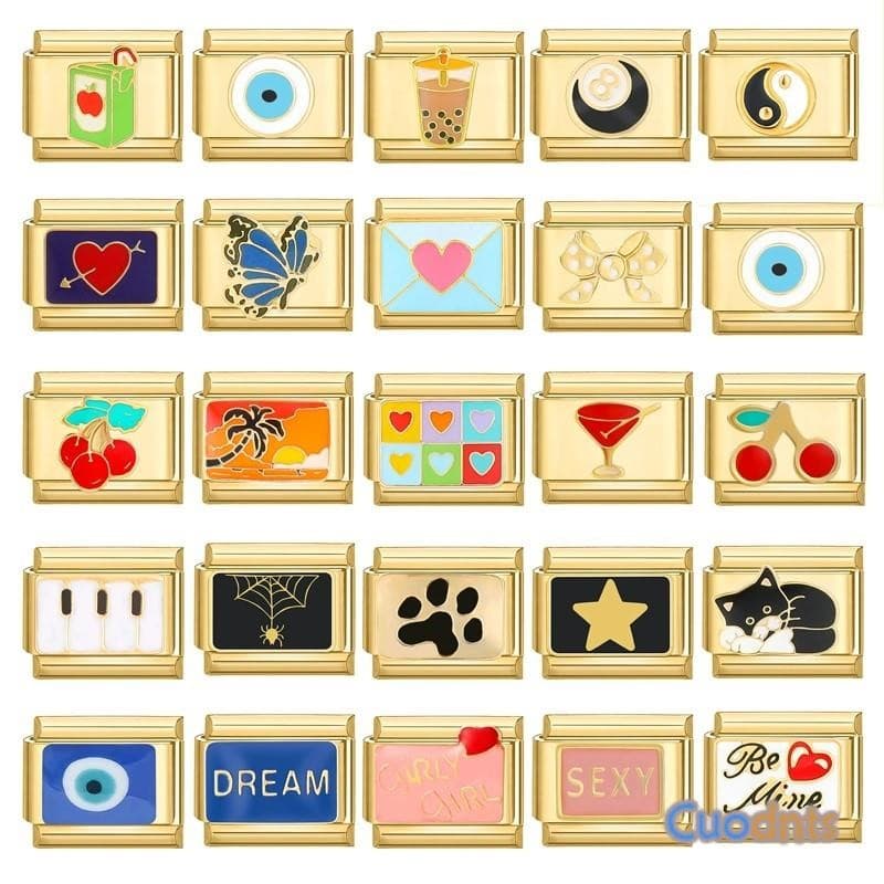 Links De Charme Italiano Para Pulseiras Nova Moda Pulseira Amigo Família DIY Módulo Italianos Caber 9mm Jóias De Aço Ino